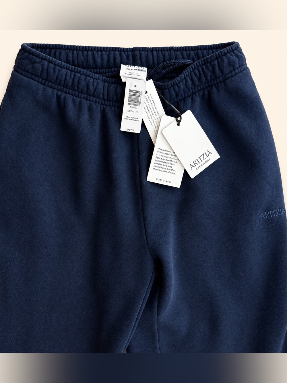 Aritzia Sweatfleece™ Mega Sweatpants – NWT – 2XS – Admiral - Picture 2 of 6